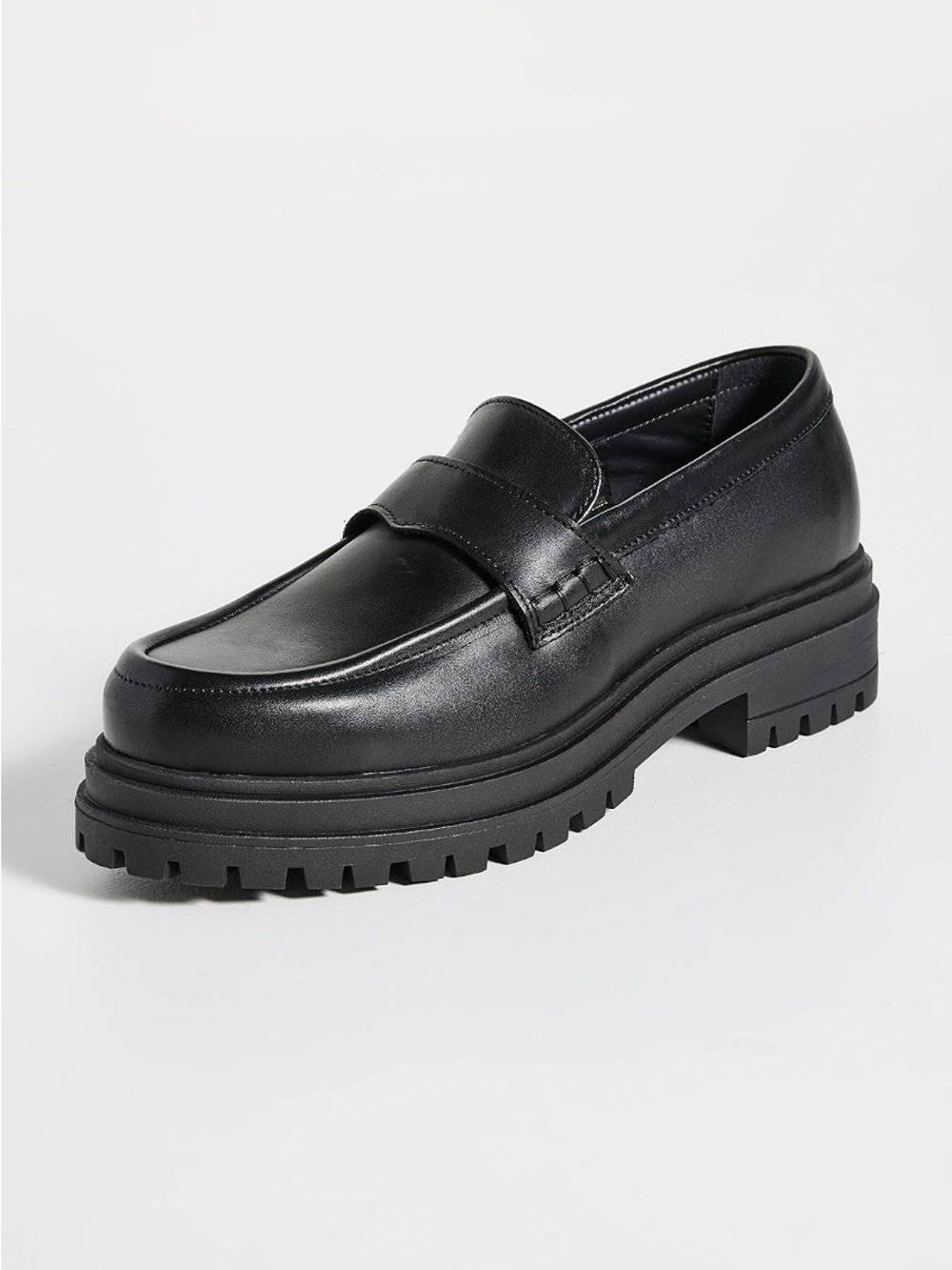 ALOHAS Obsidian Leather Loafers • Size 6 • Black NWT Sold Out Celebrity Favorite